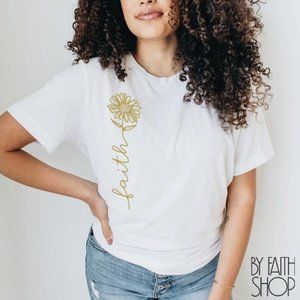 Faith Flower Unisex T-shirt Faith based Graphic